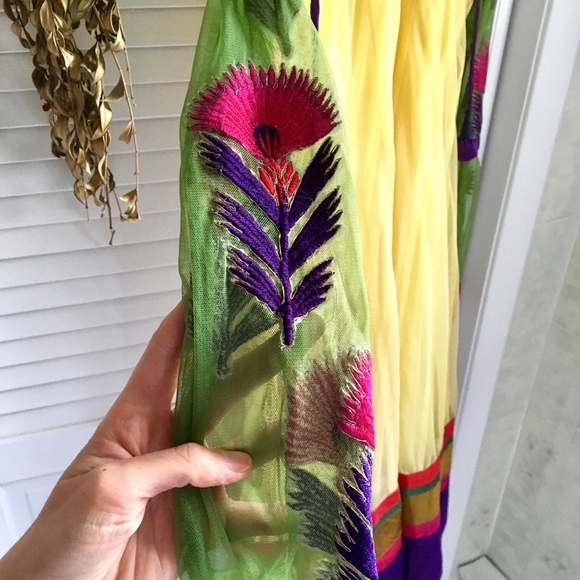 {Indian Kurti Tunic} Colorful Embroidered Dress, 8 - Picture 6 of 8